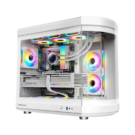 Tortox Vidrio Curved Tempered Glass ATX/M-ATX/Mini-ITX Gaming PC Case