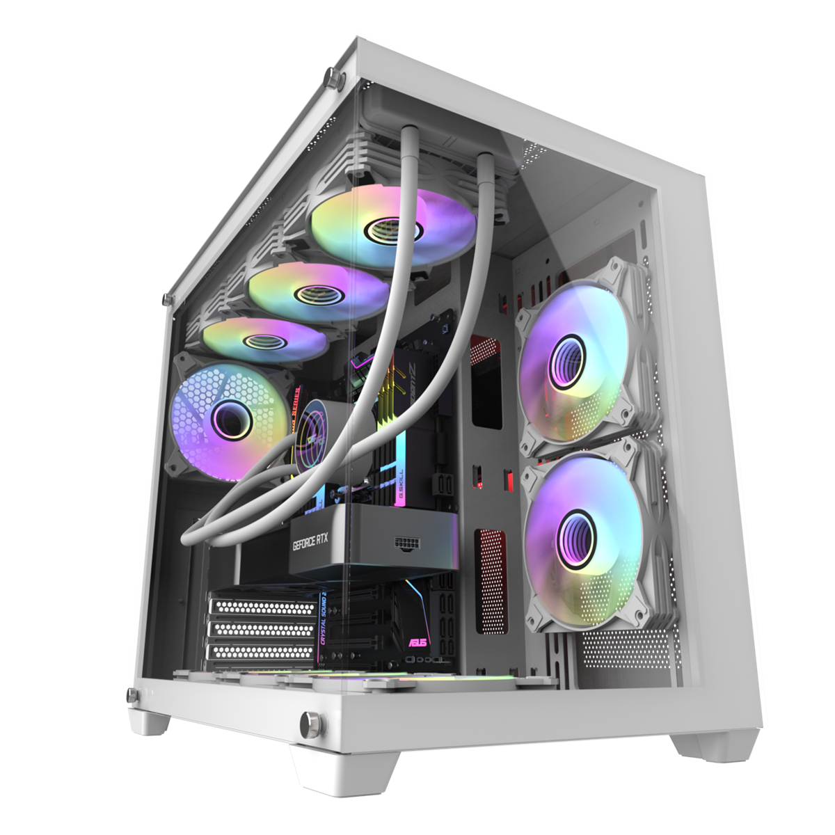 Darkflash C285P Dual Glass ATX/M-ATX/ITX Gaming PC Case 