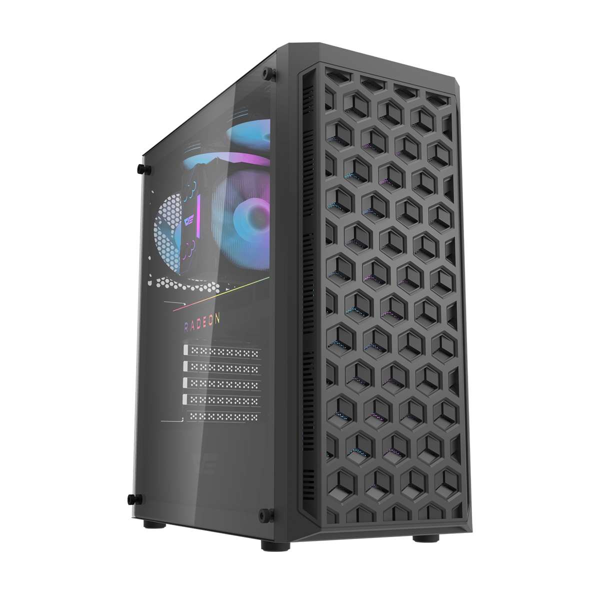 Darkflash DK350 Tempered Glass ATX, M-ATX, Mini ITX Gaming PC Case 